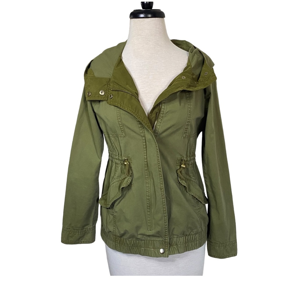 Love Tree army green hooded jacket 💯 % cotton.